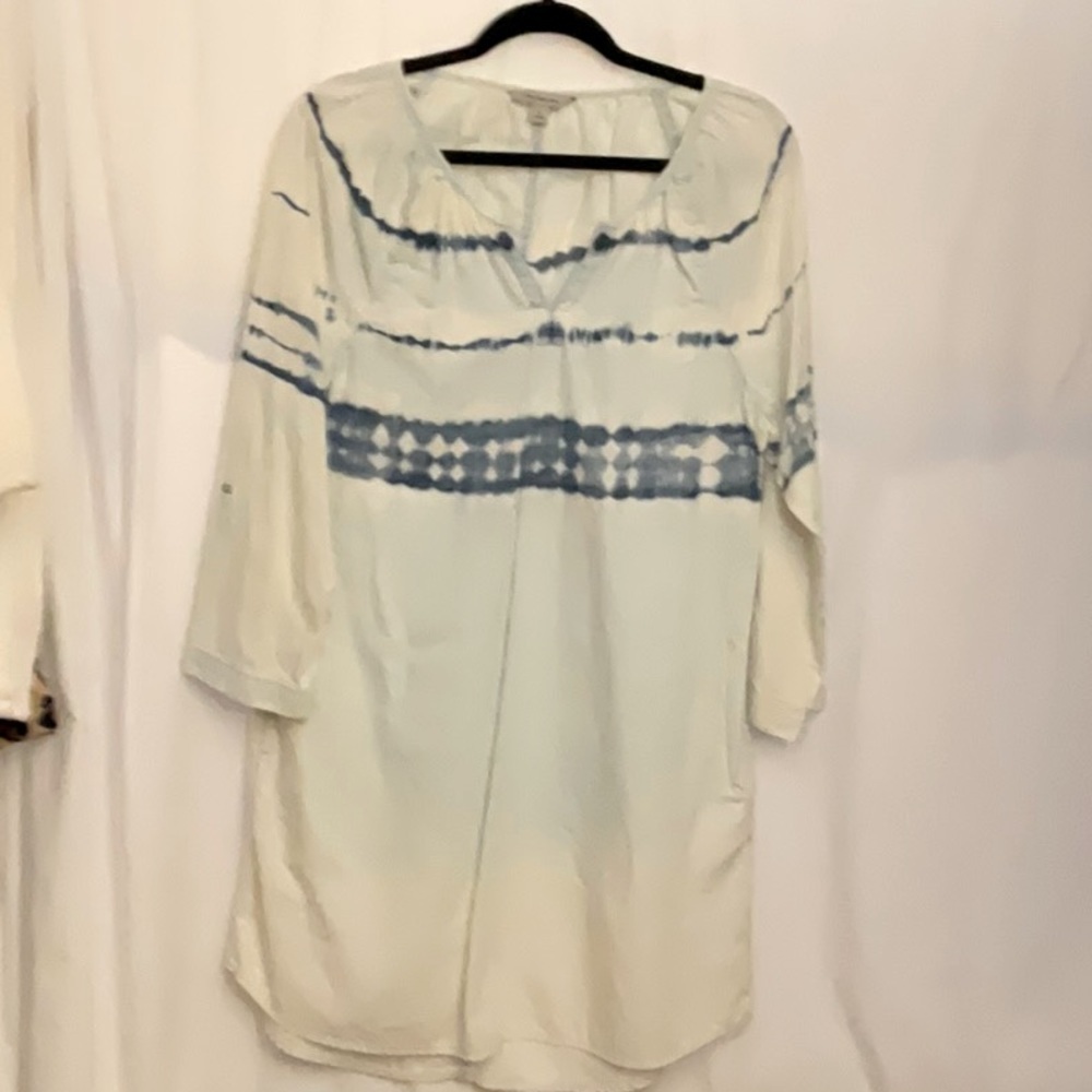 Calvin Klein Jeans Blue Acid Wash Tie Dye Dress Size L NWOT